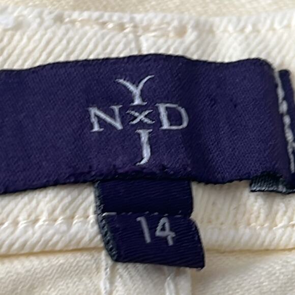 NYDJ Stretch High Rise Denim Bootcut Jeans Yellow 14 - Picture 8 of 10